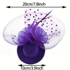Mesh Flower Head Piece Dance Party Flowers Fascinator Headwear