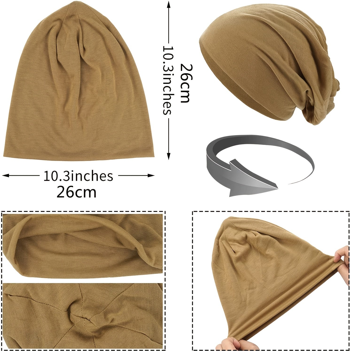 Slouchy Beanie Hip Hop Lightweight Running Beanie Adult Dwarf Hats Chemo Cap