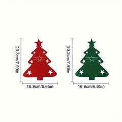 4pcs Christmas Tree Cutlery Holder Felt Fork Spoon Bag