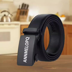 Personalized Carved Men's Belt with Automatic Buckle