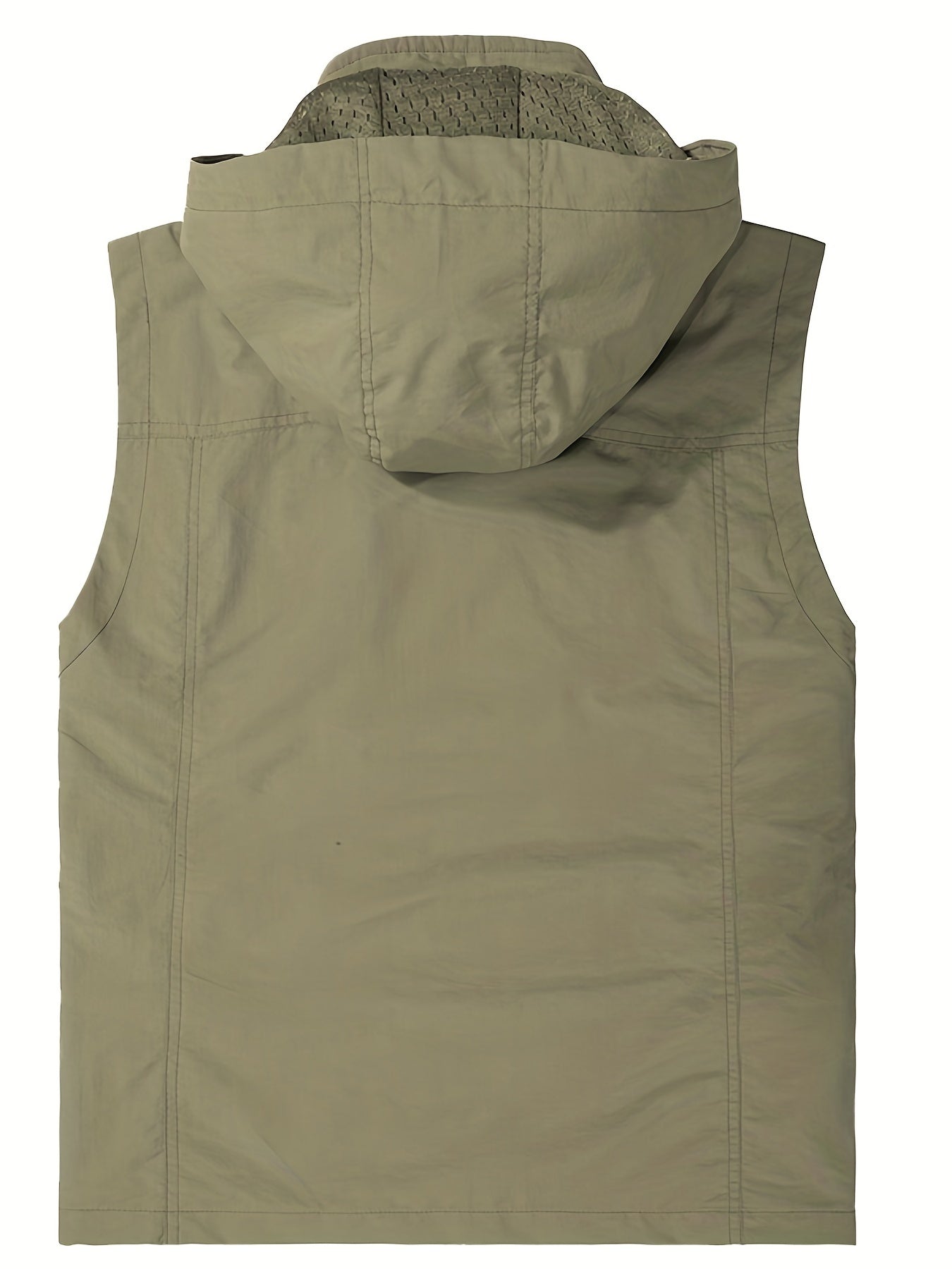 Men's Zipper Pockets Cargo Vest with Hood