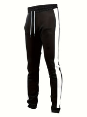 Patchwork Vertical Block Men's Drawstring Sweatpants