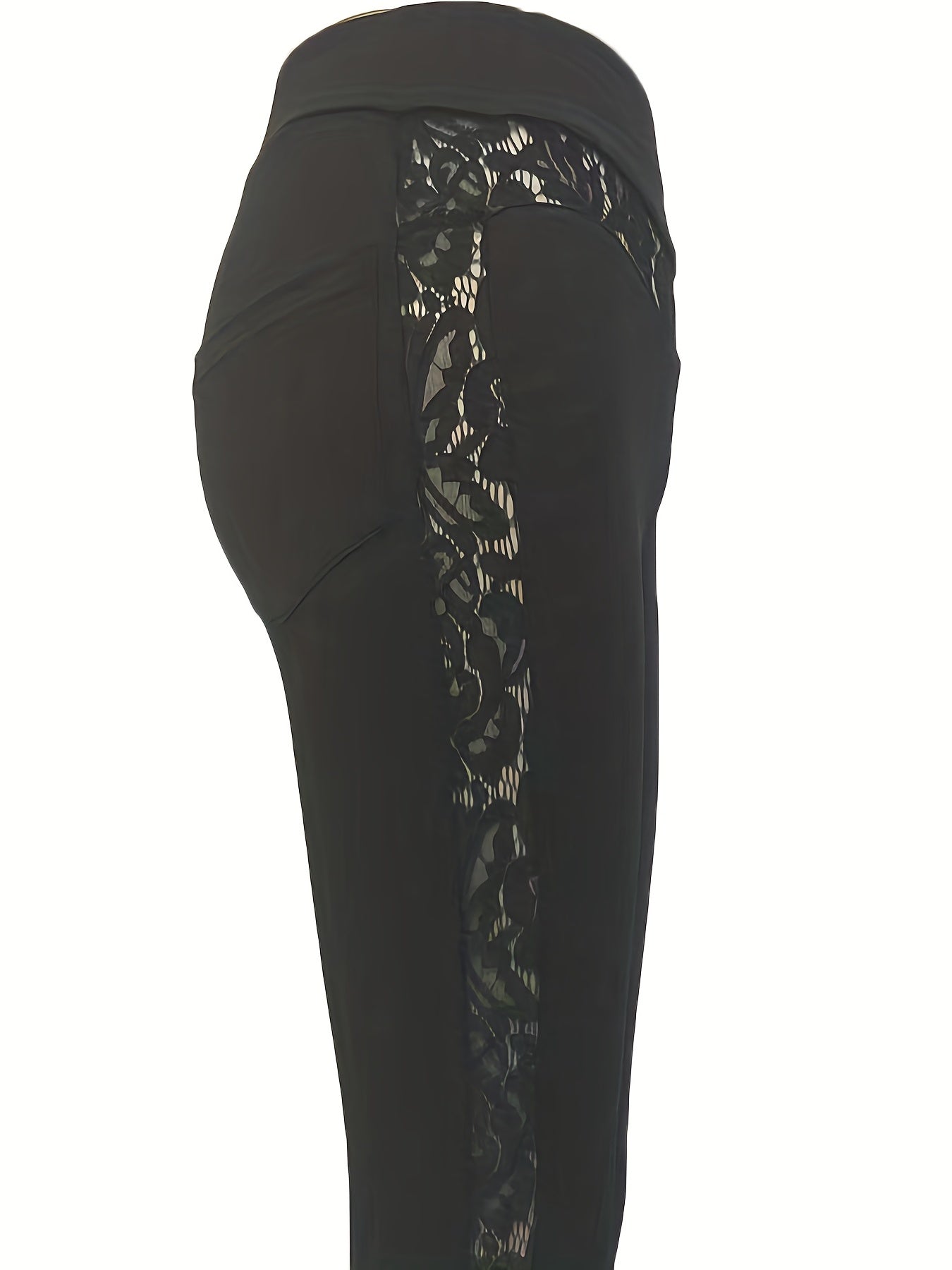 Lace Stitching Slim Leggings Sports Casual Leggings Women's Clothing