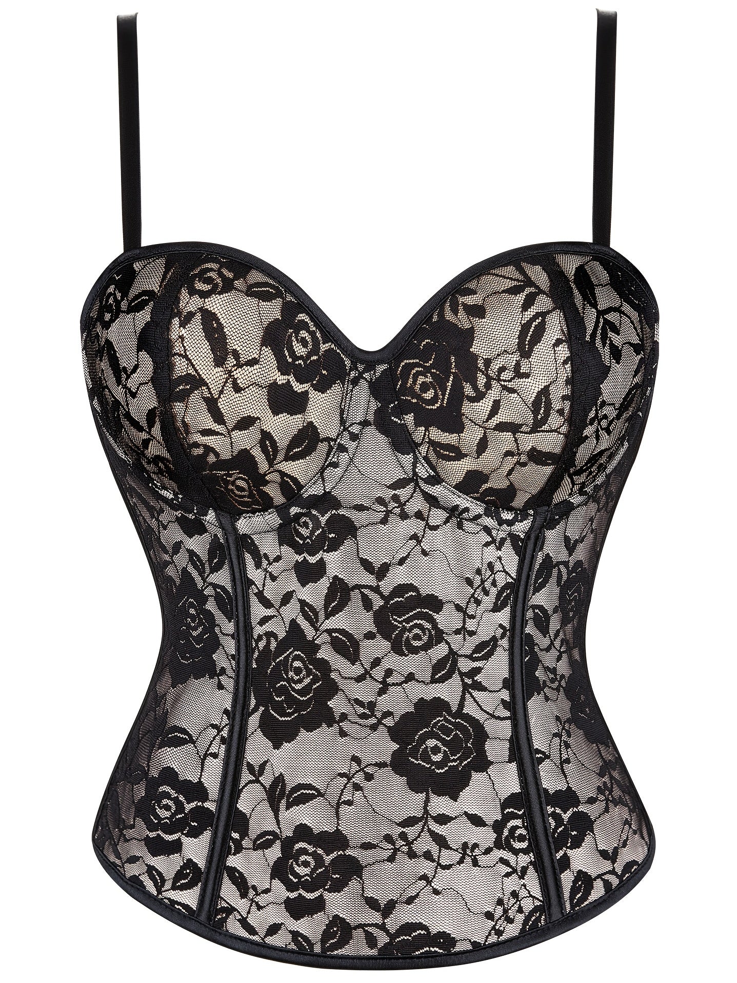 Floral Lace Shaping Cami Top Tummy Control Slimmer Underwear