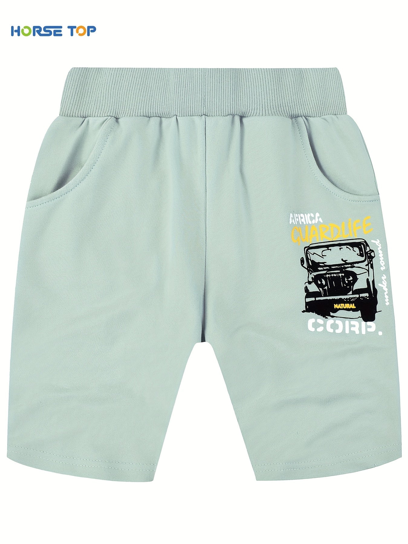 Boys Dino Pocket Shorts for Summer