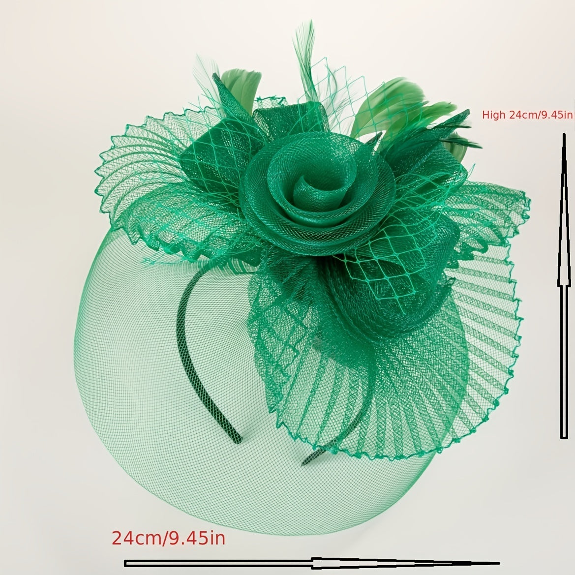 Women Flower Headband Head Piece for Derbyhat