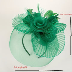 Women Flower Headband Head Piece for Derbyhat
