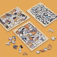 Animal Puzzle Toy Cat Dog Panda Game Cartoon Painting Decoration