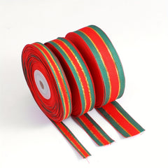 22m Christmas Red & Green Ribbon Flower Packaging Ties DIY Bow Cake Decoration