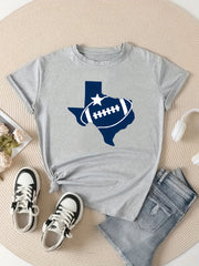 Women's Football Graphic Short Sleeve T-shirt