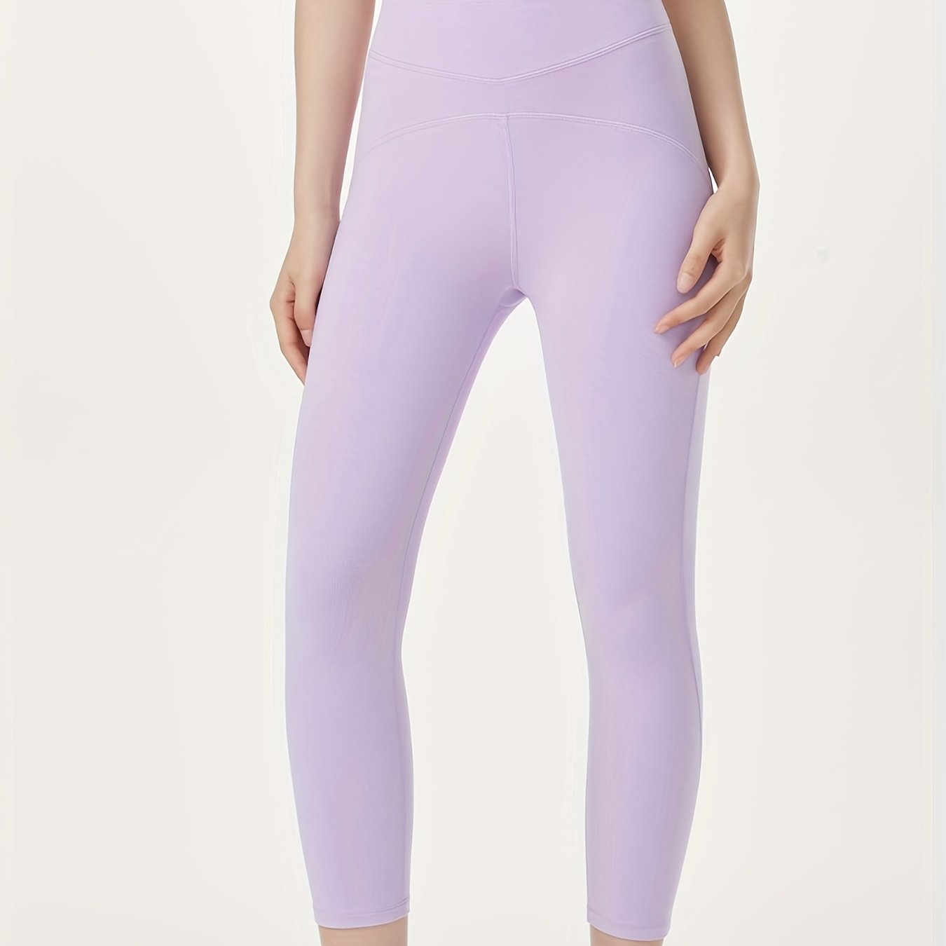 Women's Solid Yoga Leggings Butt lifting Tummy Control Slim Fitted Sports Tights