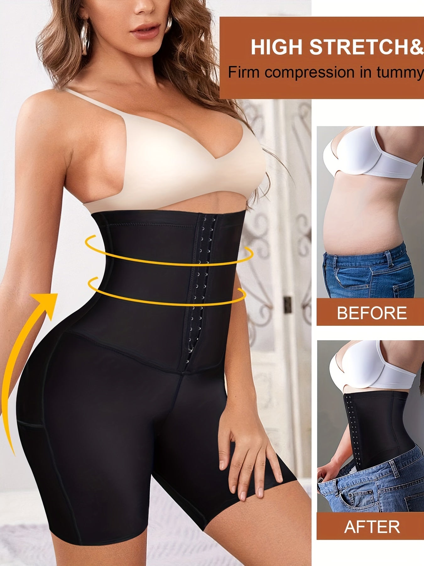 High Waist Tummy Control Compression Shorts