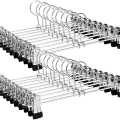10pcs Stainless Steel Telescopic Pants Rack Hanger