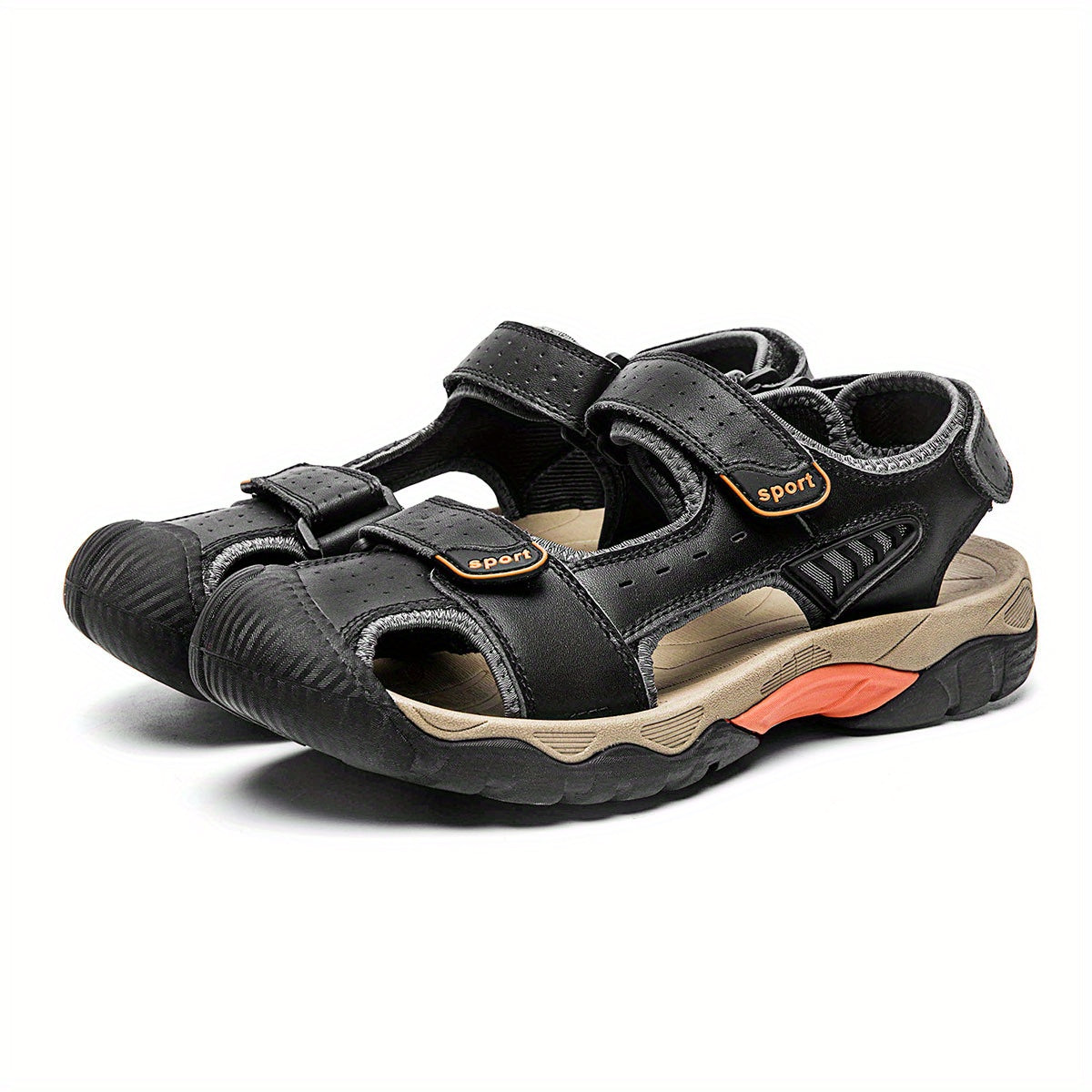 Men's Breathable Closed Toe Sandals Non Slip Beach Shoes