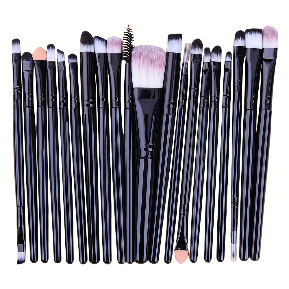 20-Piece Pro Eye Makeup Brush Set for Flawless Looks