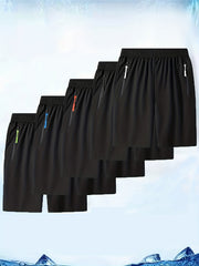 Men's Zipper Pocket Shorts for Outdoor Summer Activities