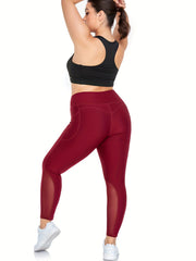 High Rise Mesh Leggings With Pockets