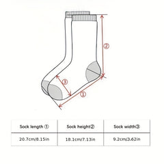 5 Pairs Thick Wool Mid-Calf Socks, Men Women, Autumn Winter