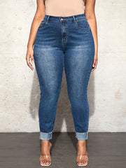 High Rise Skinny Jeans Women's High Stretch Denim Pants