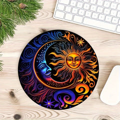 Cartoon Stars And Moon Mouse Pad Round Mousepad