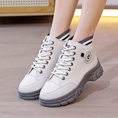 Women's Winter Lace-up Athletic Shoes with Ankle Boots