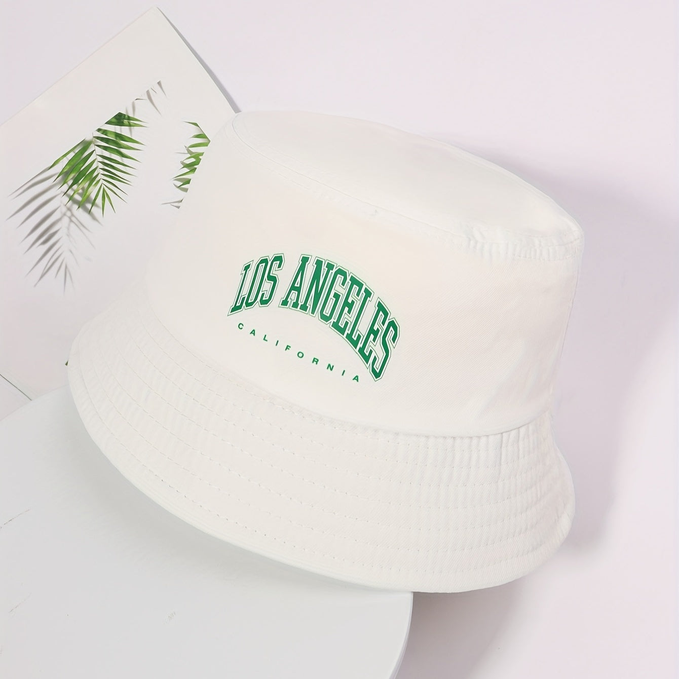 LOS ANGELES Print Bucket Hat Casual Fisherman Cap Basin Hat For Women Men