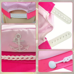 Pink Sailor Hat Halloween Cosplay Captain Cap Adjustable Party Hat