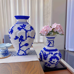 Porcelain Vase Building Blocks Toys Home Decoration DIY Desktop Toy