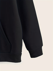 Solid Kangaroo Pocket Hoodie Casual Long Sleeve Drawstring Hoodies