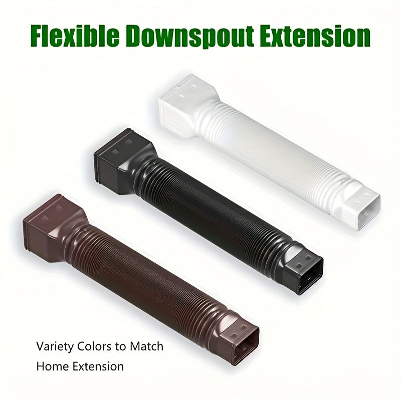 2pcs Flexible Extendable Drain Downspout Extender Down Spout Drain Extensions