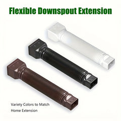 2pcs Flexible Extendable Drain Downspout Extender Down Spout Drain Extensions