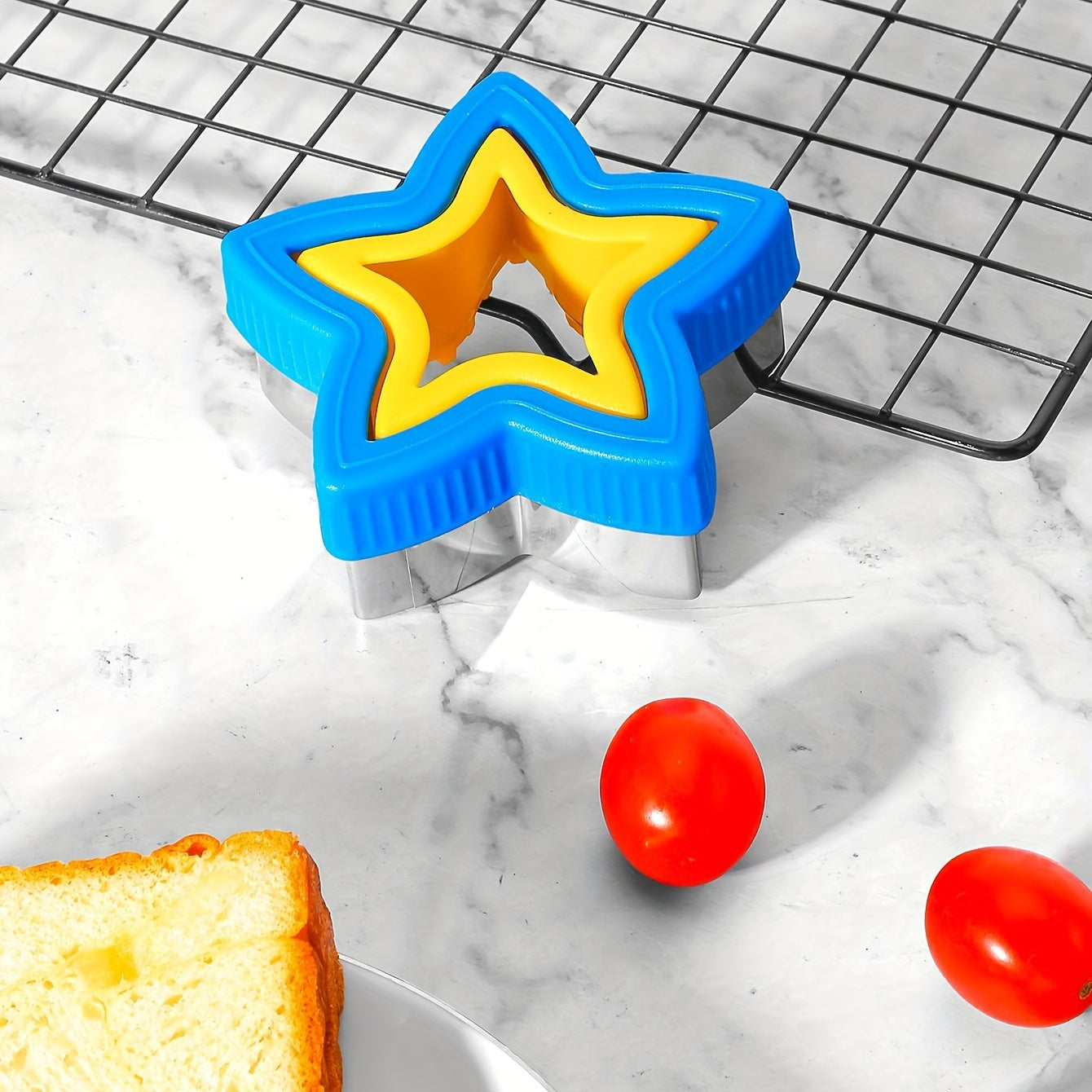 Sandwich Cutter & Sealer Set, Stainless Steel with Plastic Cookie Cutters