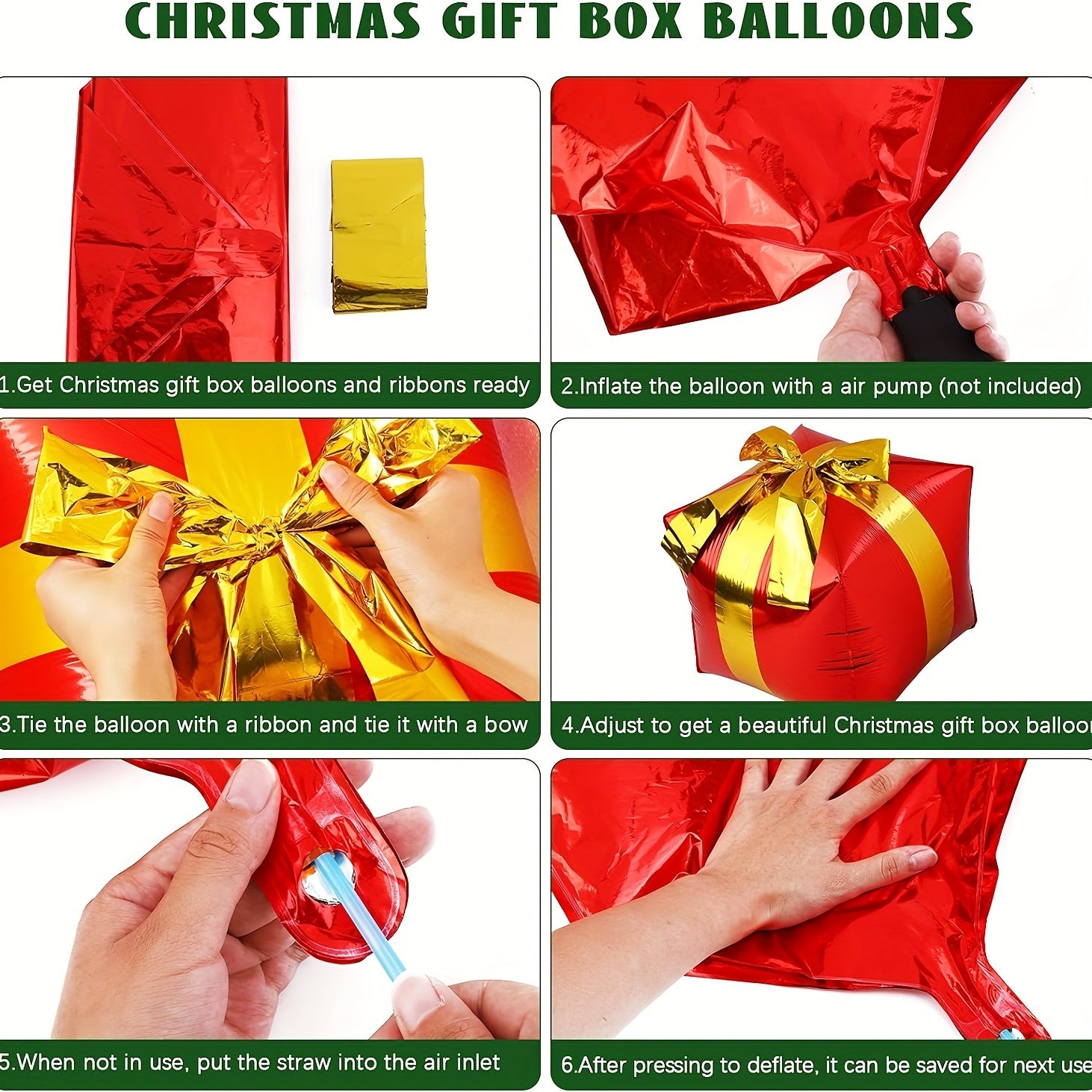 225pcs Christmas Balloon Garland Arch Kit - Candy, Cane, Latex, Star Balloons