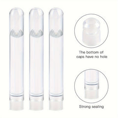 20pcs Transparent Plastic Test Tubes For Storage 8ml 25ml