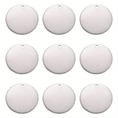 50pcs Stainless Steel Blank Tag Pendants Necklace Jewelry Making