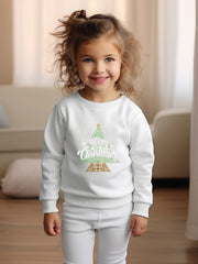 OERYUI Christmas Tree Graphic Long Sleeve Sweatshirt Boys Girls Crew Neck Pullov