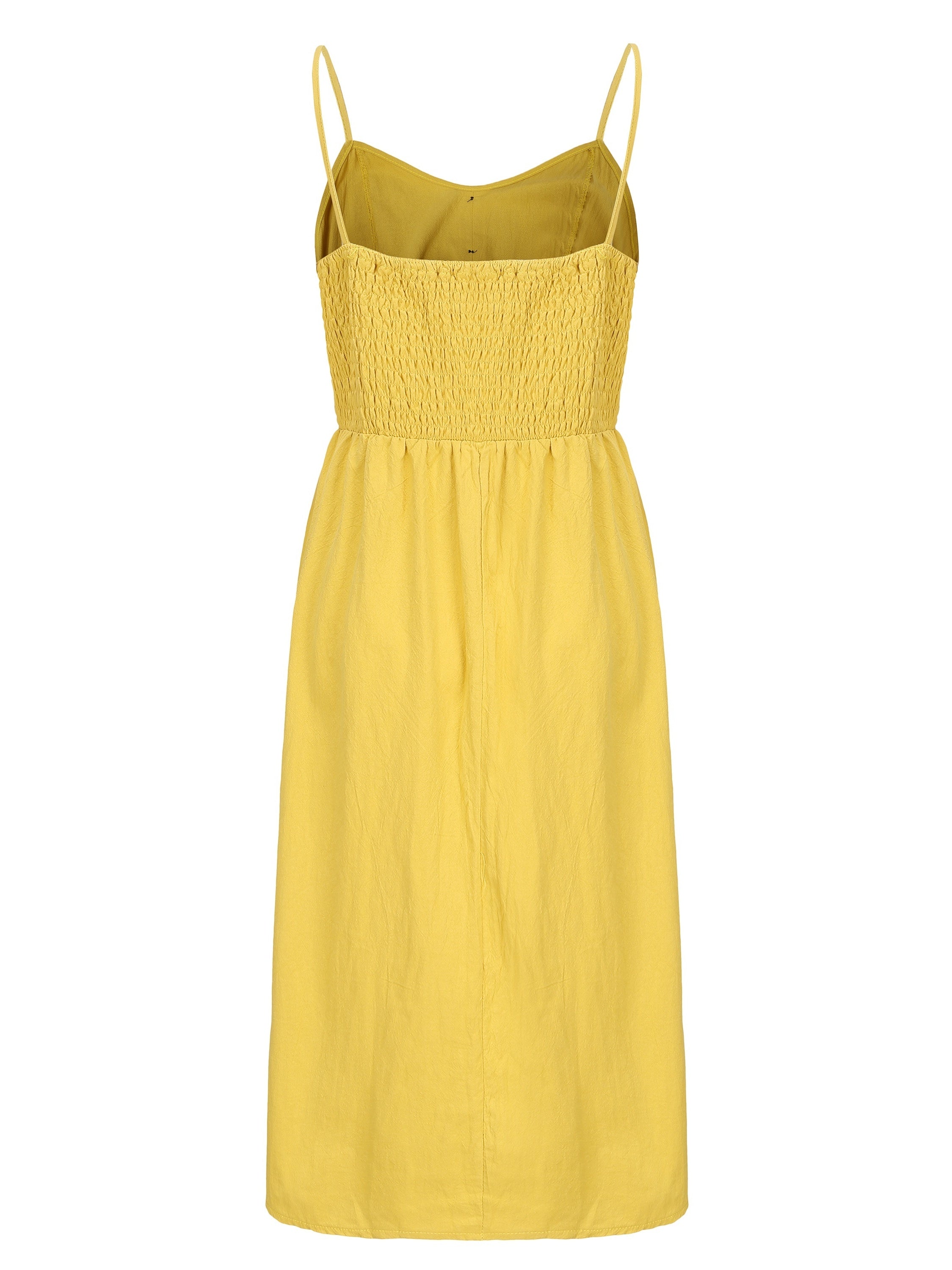 Solid V Neck Sleeveless Cami Dress