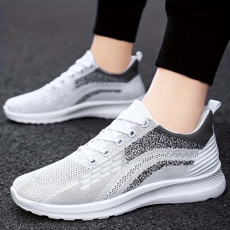 Thick Sole Mesh Running Shoes Lightweight Breathable Non Slip Casual Wear