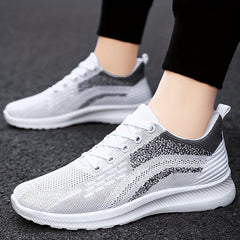 Thick Sole Mesh Running Shoes Lightweight Breathable Non Slip Casual Wear
