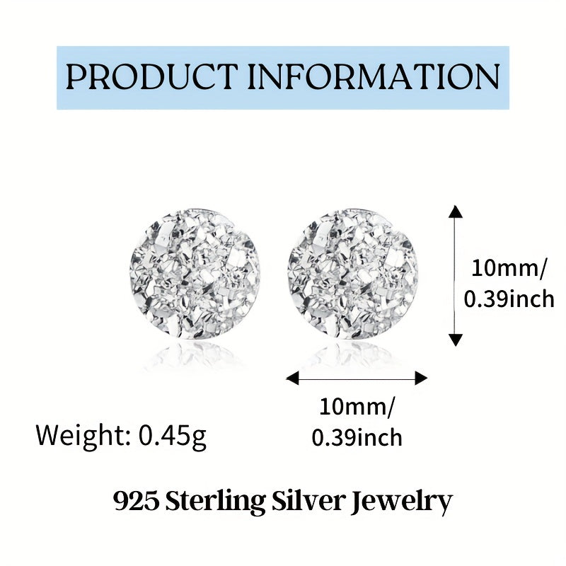 925 Silver Stud Earrings Sparkling Jewelry Gift for Girls