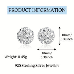 925 Silver Stud Earrings Sparkling Jewelry Gift for Girls