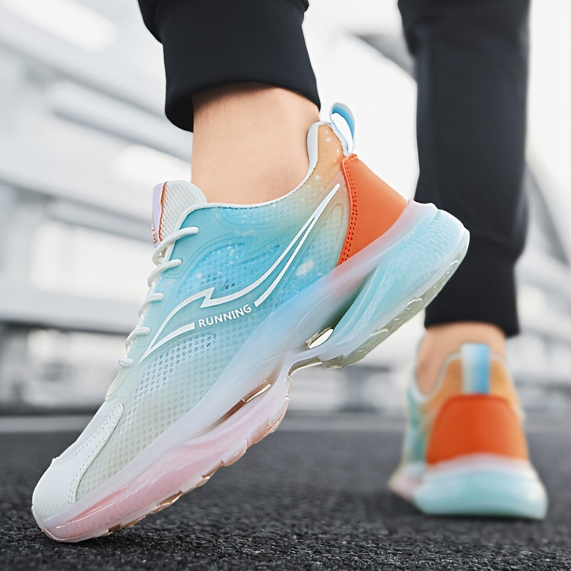 Men's Gradient Lace up Sneakers Athletic Shoes