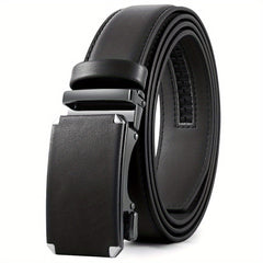 Men's Ratchet Belt Dress Adjustable Size Leather Belt Length Can Be Cut