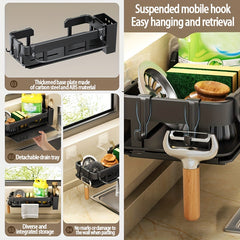 Stainless Steel Kitchen Cleaning Supplies Storage Rack