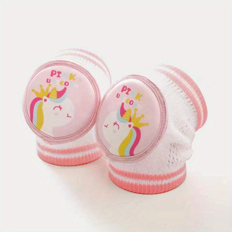 Baby Safety Cartoon Knee & Elbow Pads for Crawling Fun