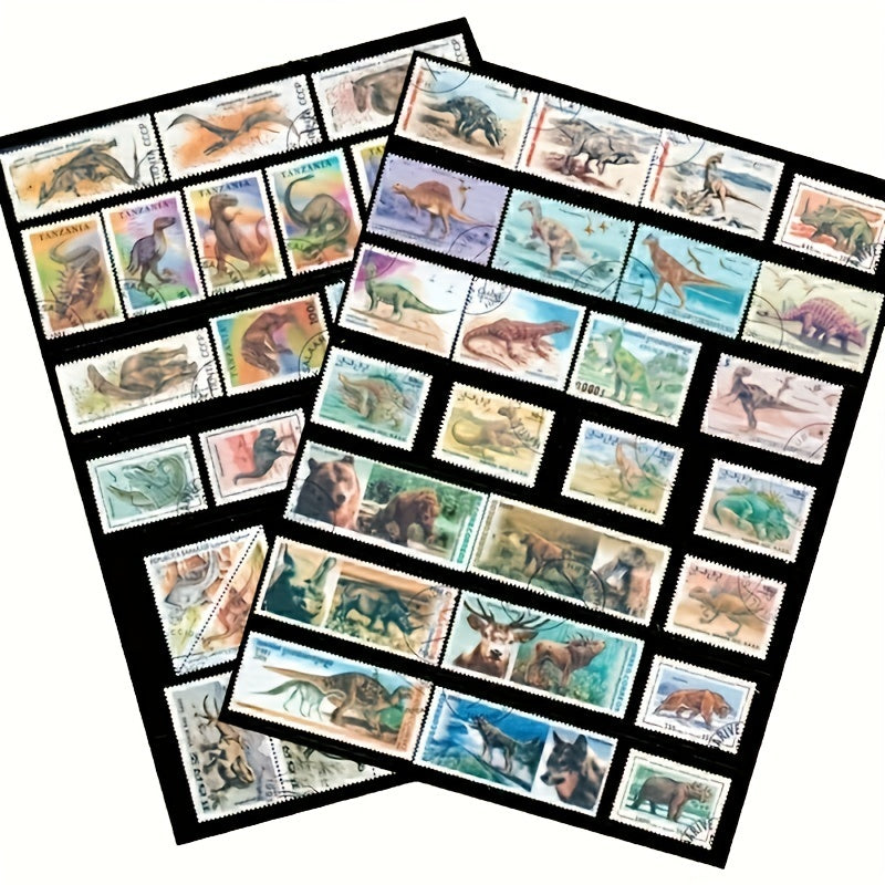 10pcs Dinosaur Car Thematic Stamps For Scrapbook Decoration Collection