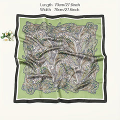 Satin Paisley Square Scarves Silky Head Neck Scarf Neckerchief Bandanas