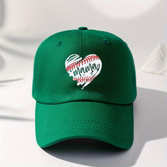 Heart MAMA Baseball Cap Distressed Dad Hat For Women