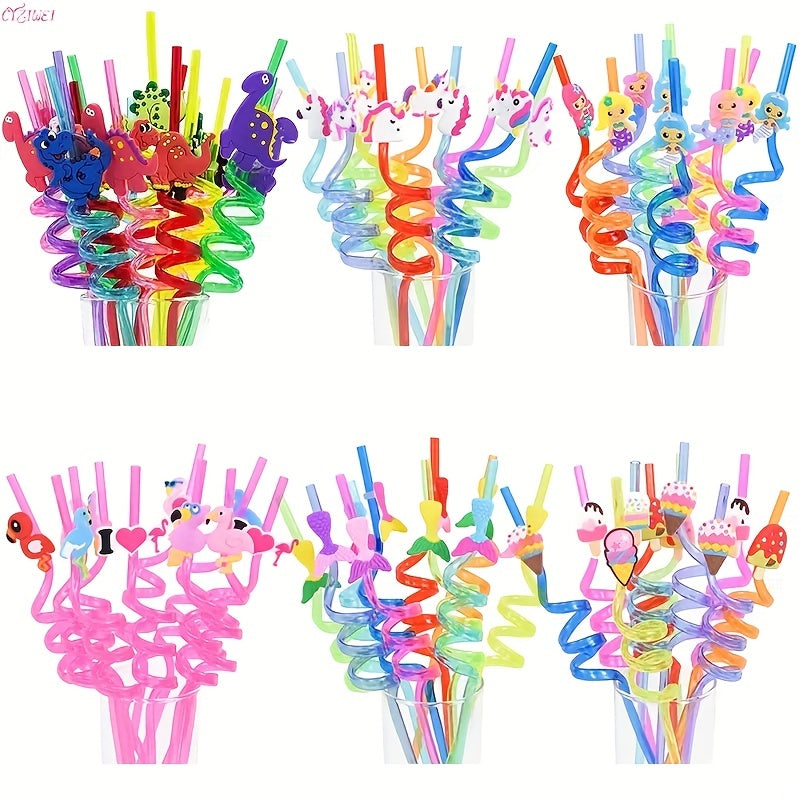 8 Magical Mermaid Drinking Straws for Kids' Parties