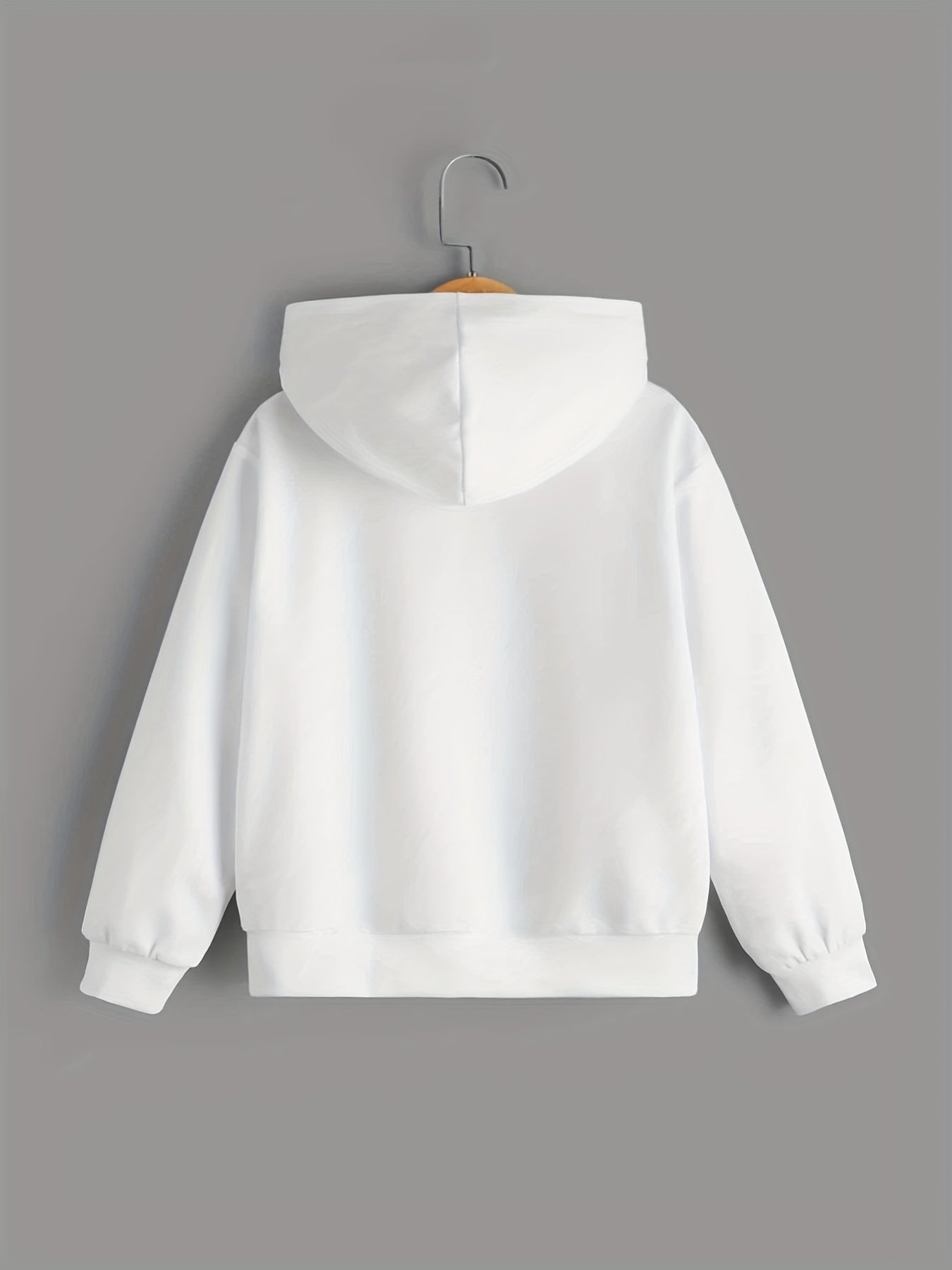 Boys Basketball Player Letter Print Hooded Sweatshirt